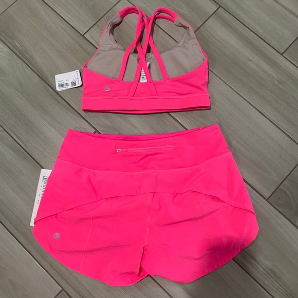 Lululemon Speed Up Short & Bra Bundle * Pink - Picture 2 of 2